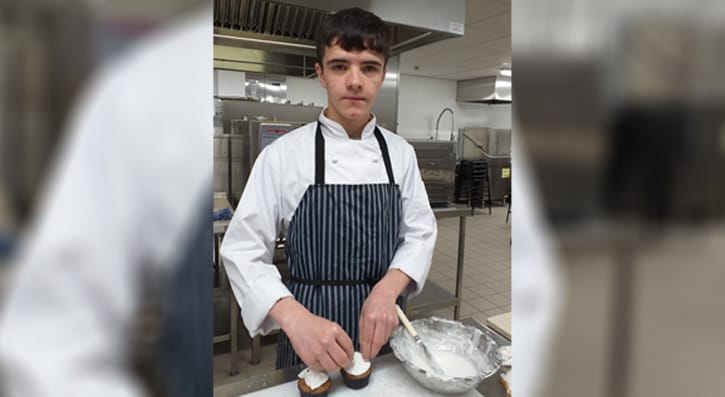 Leo Megarry (17), from Downpatrick, didn’t know what he wanted to do when he left school but signing up to Collect Connect at South Eastern Regional College (SERC) has given him a taste for catering and hospitality and the desire to further his skills. 